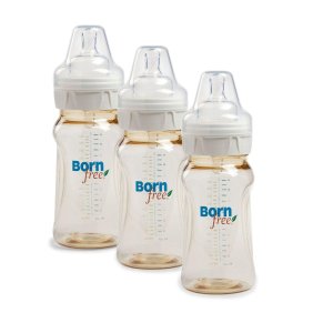  Born Free 9盎司经典耐高温防胀气奶瓶 不含BPA 3个装
