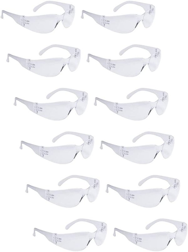 ROAR Clear Safety Glasses 12 pairs