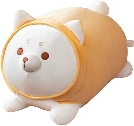 Auspicious beginning Stuffed Animal Dog Plush Toy Anime Kawaii Plush Dog Soft Pillow, Plush Toy Gifts for Boys Girls (Yellow-Dog, 15.7")
