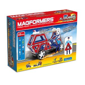 Magformers Magnetic Construction System: 33-Piece XL Cruisers Emergency Set