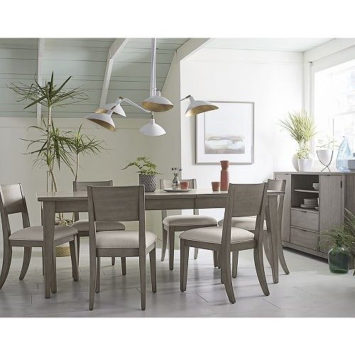 Tribeca Grey Expandable Dining Furniture, 7-Pc. Set (Dining Table & 6 Side Chairs), Created for Macy's