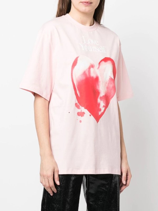 heart-print cotton T-shirt