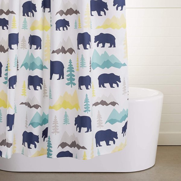 Amazon Basics Kids Bathroom Shower Curtain
