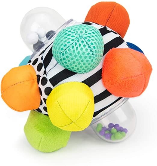 Developmental Bumpy Ball | Easy to Grasp Bumps Help Develop Motor Skills | for Ages 6 Months and Up | Colors May Vary