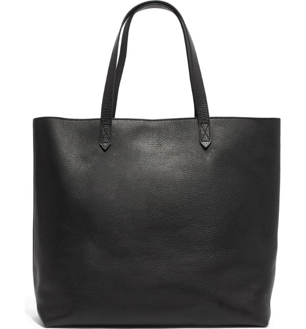 Zip Top Transport Leather Tote