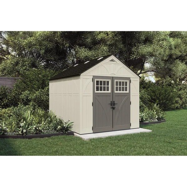 Outdoor Vanilla 8 ft. W x 10 ft. D Plastic Storage Shed