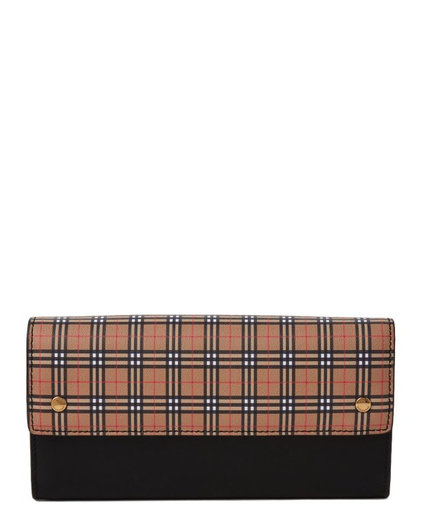 Henley Mini Vintage Check Leather Continental Wallet