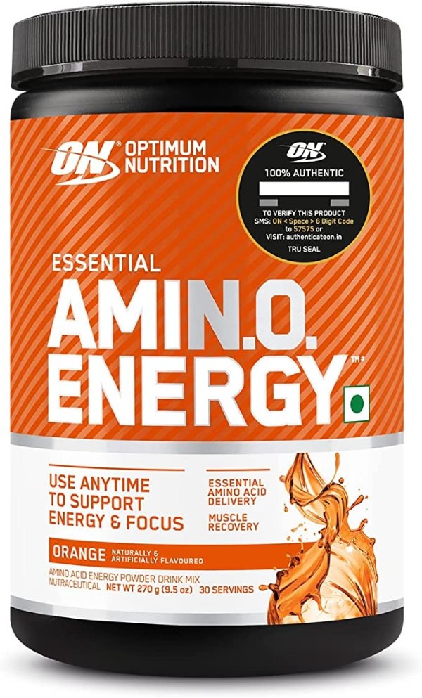 Amino Energy - Pre Workout with Green Tea, BCAA, Amino Acids, Keto Friendly, Green Coffee Extract, Energy Powder - Orange Cooler, 30 Servings
