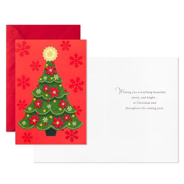Hallmark Christmas Greeting Cards, Christmas Tree (6 Cards with Envelopes)
