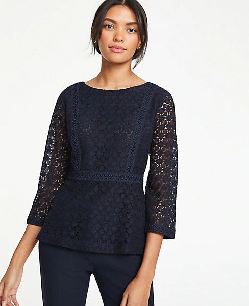 Geo Lace Top | Ann Taylor