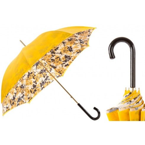Yellow Flowered Umbrella, Double Cloth