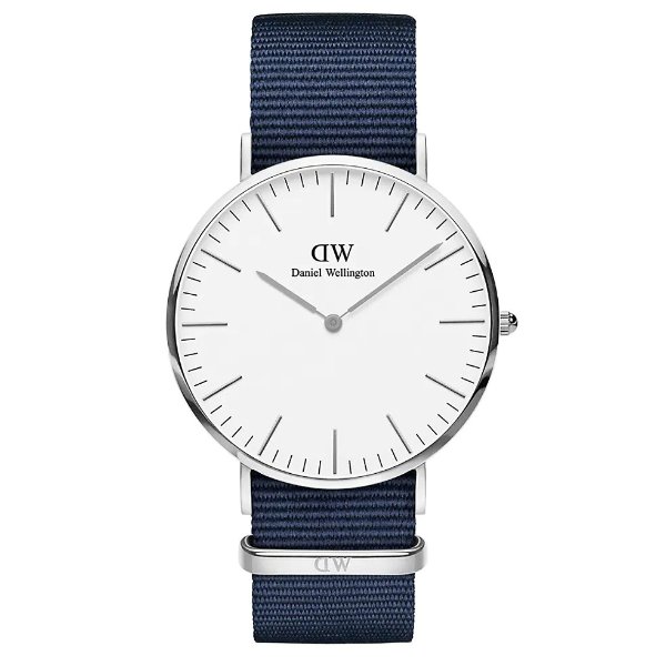 Classic Bayswater Stainless Steel & NATO-Strap Watch