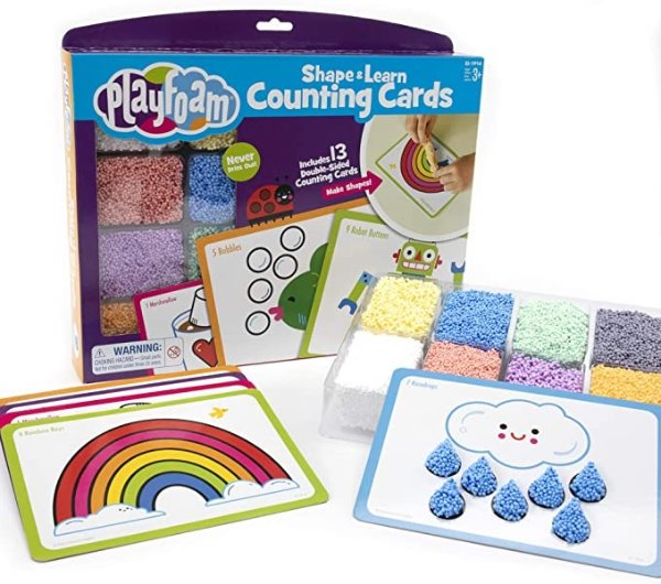 Educational Insights Playfoam Shape & Learn Counting Set, Flash Card Set, Fidget, Sensory Toys, Easter Basket Stuffers for Boys & Girls, Ages 3+