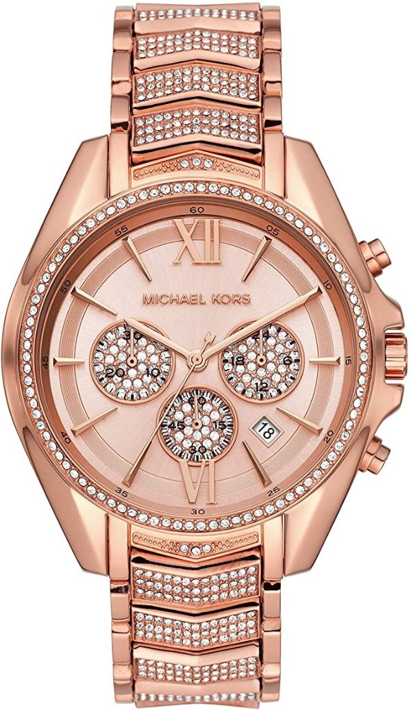Women's Whitney Quartz Watch with Stainless Steel Strap, Rose Gold, 20 (Model: MK6730)