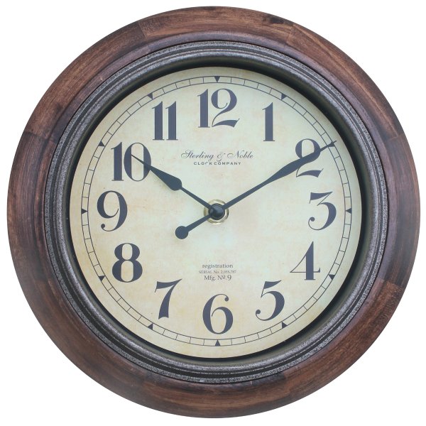 8.88" Rustic Wood Clock