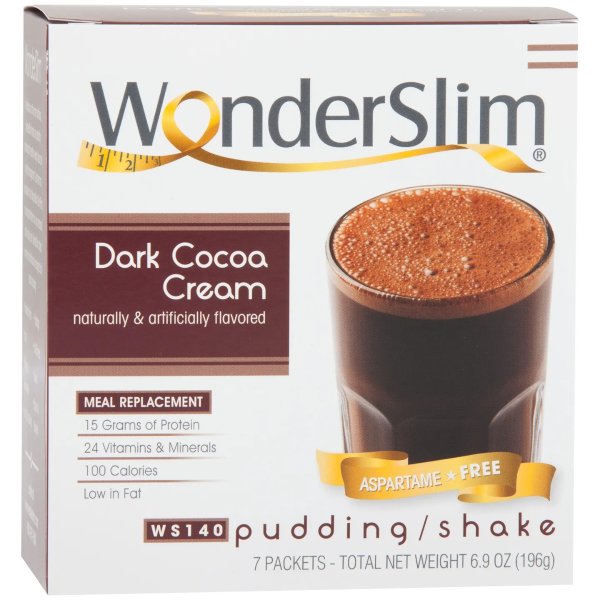 Aspartame Free Meal Replacement Protein Shake & Pudding, Dark Cocoa Cream (7ct)