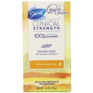 Secret Clinical Strength Stress Response Women's Advanced Solid Serene Citrus Scent Antiperspirant & Deodorant 1.6 Oz