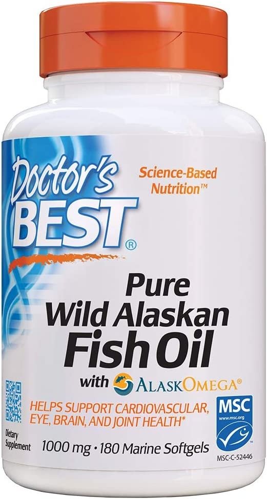 纯野生阿拉斯加鱼油 含AlaskOmega，不含麸质，180粒软胶囊