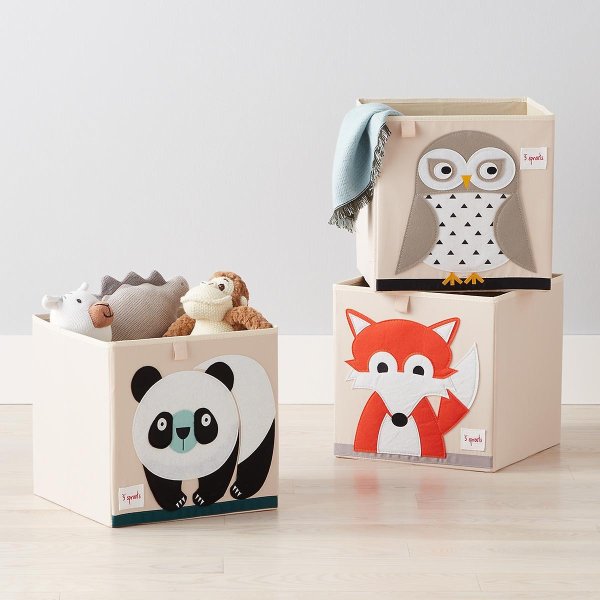 3 Sprouts Panda Toy Storage Cube