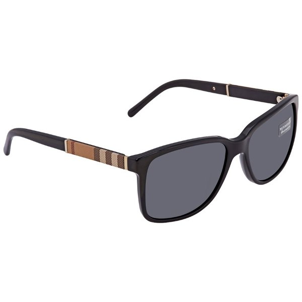 Grey Rectangular Men's Sunglasses BE4181-300187-58