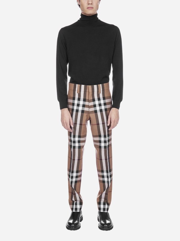 Vintage Check wool trousers