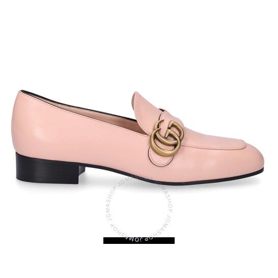 Double G Leather Loafers in Pink