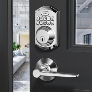 TEEHO TE001L Keyless Entry Door Lock with 2 Handles