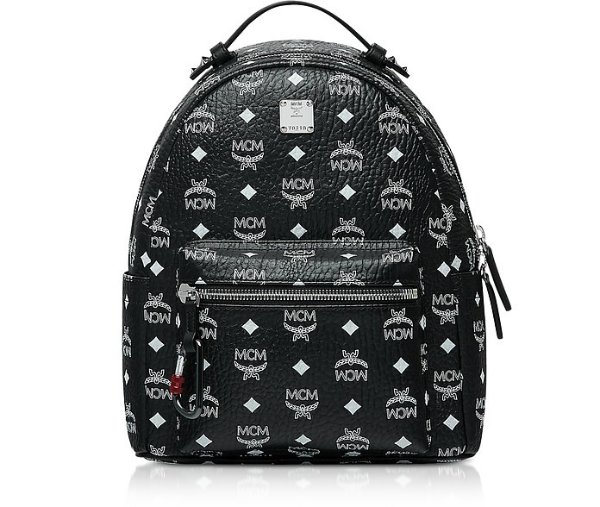 Black Stark Backpack w/White Logo Visetos 32