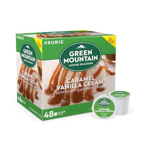 Green Mountain Caramel Vanilla Cream Coffee, Keurig® K-Cup® Pods, Flavored Coffee - 48-pk.