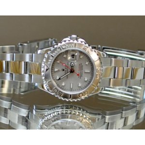 ROLEX Yachtmaster Grey Index Dial Oyster Bracelet Ladies Watch