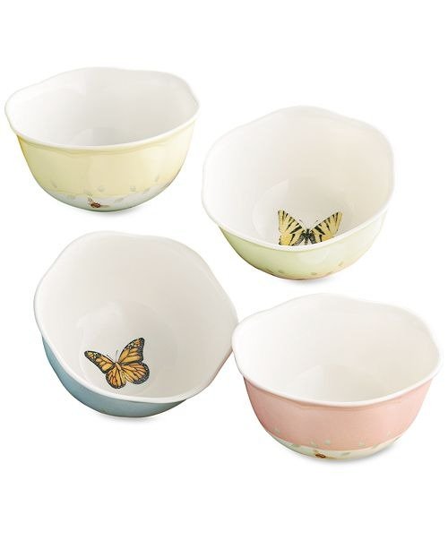 "Butterfly Meadow" Dessert Bowls, Set of 4