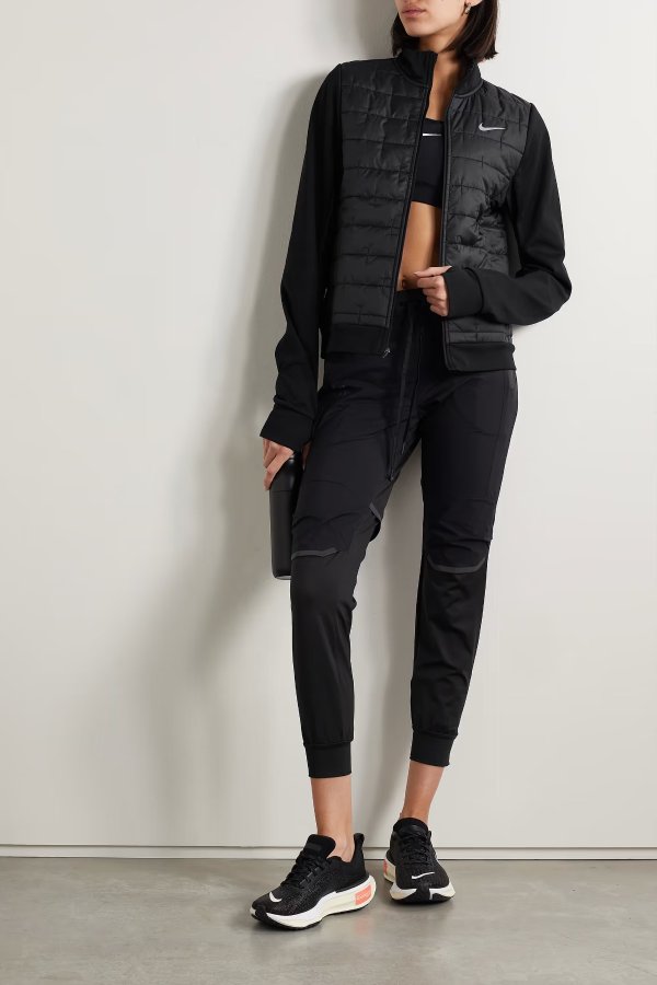 Paneled quilted padded Therma-FIT jacket