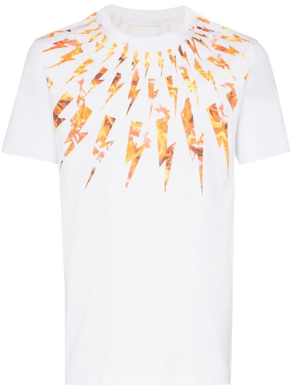 Flame Bolt print T-shirt