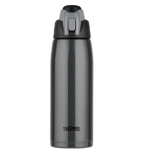 Thermos Vacuum Insulated 24-Ounce Stainless Steel Hydration Bottle, Charcoal