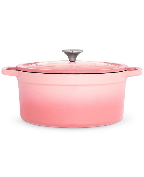Enameled Cast Iron Pink Round 6-Qt. Dutch Oven, Created for Macy's