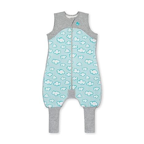 Lite Organic Toddler Sleep Suit (4T), Super Soft Temp Regulating Sleeping Sack, 0.2TOG Lightweight Wearable Blanket, Turquoise