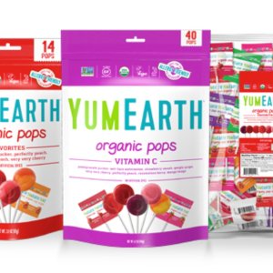 YumEarth 含维生素C天然有机水果棒棒糖 混合口味40支装
