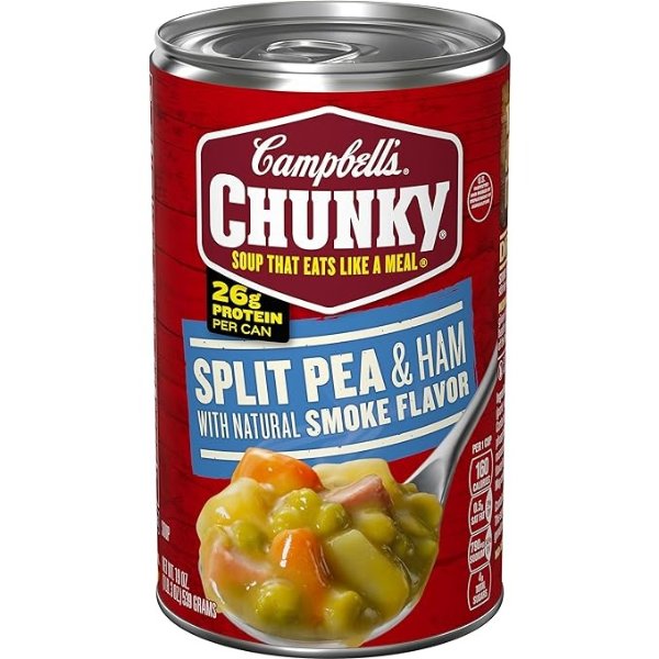 Chunky Soup, Split Pea Soup With Ham, 19 Oz Can