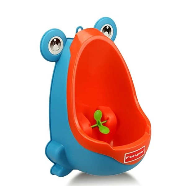 Cute Frog Potty Training Urinal for Boys with Funny Aiming Target - Blue