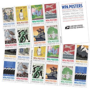 8* USPS New WPA Posters booklet of 20