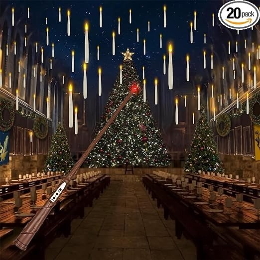 Floating Candles with Wand, Christmas Decorations 20 PCs Magic  Hanging Candles, Flickering Warm Light Christmas Tree Candle, Battery  Operated Flameless Floating LED Candle with Wand Remote Xmas Gift 59.99