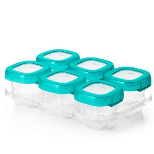 OXO Tot Baby Blocks Food Storage Containers, Teal, 2 Ounce