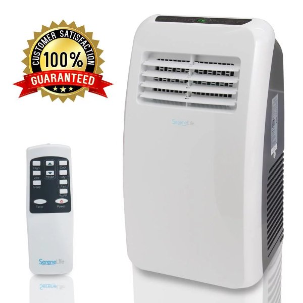 SLPAC8 - Portable Air Conditioner - Compact Home AC Cooling Unit with Built-in Dehumidifier & Fan Modes, Includes Window Mount Kit (8,000 BTU)