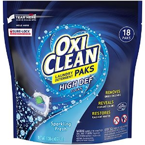 Oxiclean Laundry Detergent HD Pack, Sparkling Fresh Scent, 18 Count