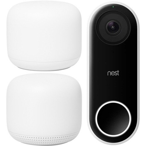 Nest Wifi Router and Point + Hello Video Doorbell套装