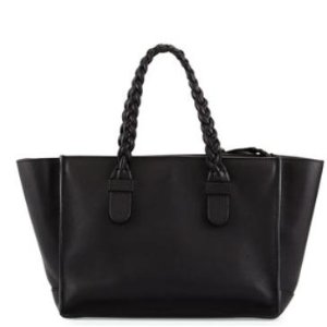 Valentino T.B.C. Braided Small Tote Bag, Black @ Bergdorf Goodman
