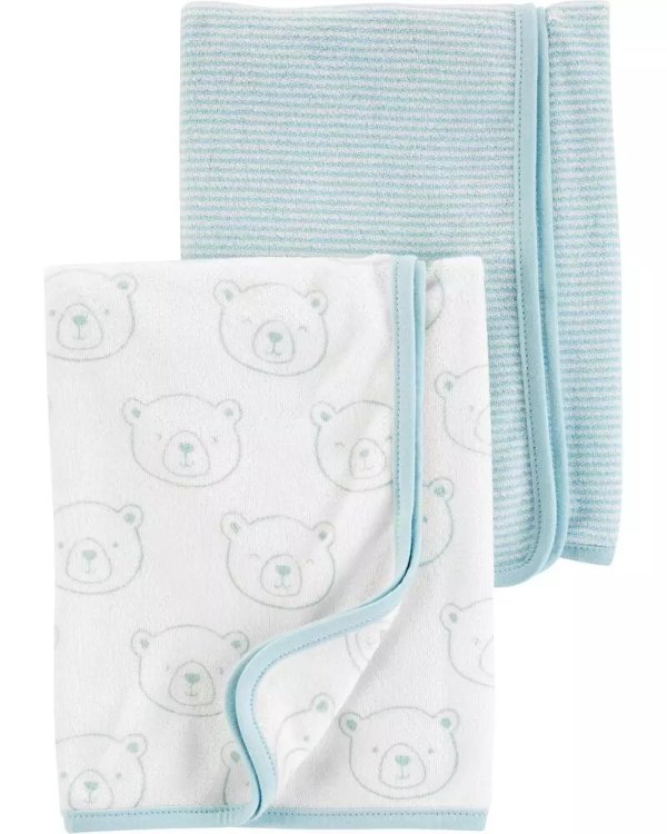 婴儿毛巾毯2条装