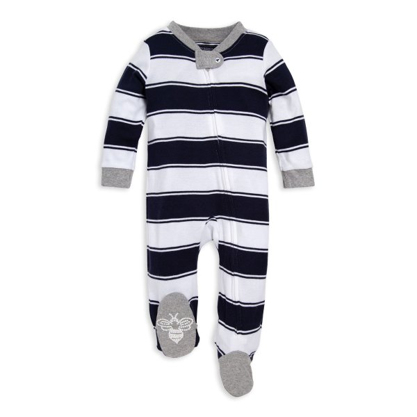 Rugby Stripe Organic Baby Sleep & Play Pajamas