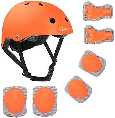 Kids Bike Helmet, Toddler Helmet for Ages 3-8 Boys Girls with Sports Protective Gear Set Knee Elbow Wrist Pads for Skateboard Cycling Scooter