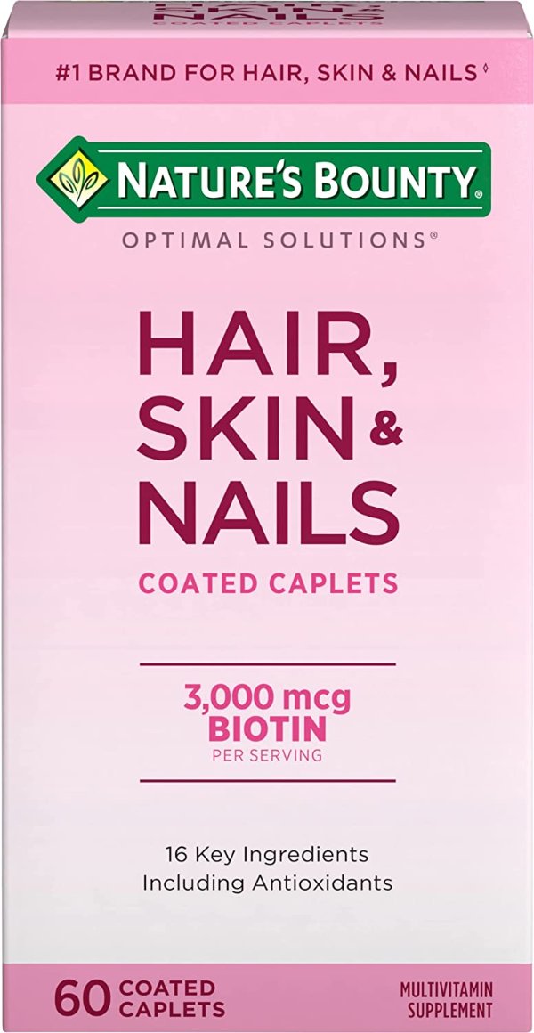 Optimal Solutions Hair, Skin & Nails Formula, 60 Coated Caplets